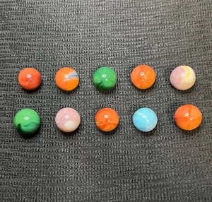 MASTER MADE/MASTER GLASS Lot of 10 Brushed Striped Transparents & Opaques - Picture 1 of 8