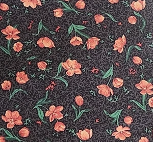 VTG Cranston VIP Print Works Floral CALICO Blue Floral Cottagecore 4.4 YARDS - Picture 1 of 7