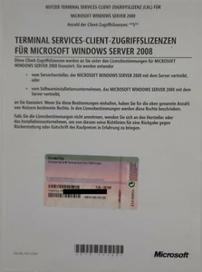 Microsoft - 5 Windows Server 2008/2008 R2 Terminal RDS - Benutzer - Deutsch - Bild 1 von 1