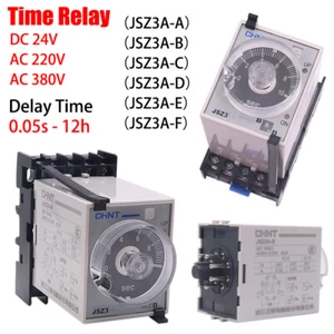 Time Relay JSZ3A Timer Power-on Delay 24VDC 220VAC 380VAC Delay Range 0.05s-12h - Picture 1 of 11