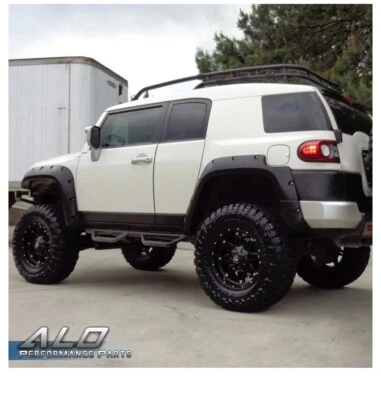 4X apto para 07-14 Toyota FJ Cruiser bolsillo remache guardabarros llamaradas negro liso Foto 1 de 4