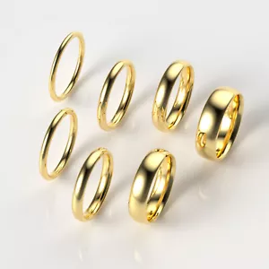 14 Karat Gelbgold 1,5 mm 2 mm 2,5 mm 3 mm 4 mm 5 mm 6 mm bequeme Passform Hochzeitsband - Bild 1 von 10