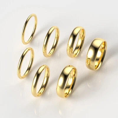 14K Yellow Gold 1.5mm 2mm 2.5mm 3mm 4mm 5mm 6mm Comfort Fit Wedding Band - Image 1 of 4