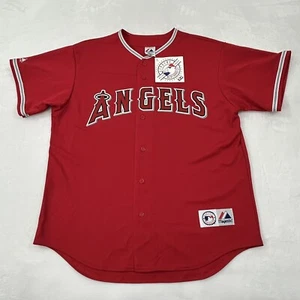 Vintage Majestic Los Angeles Angels LA Anaheim Red Baseball Jersey Men’s XL - Picture 1 of 10