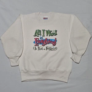 Vintage Hanes Activeware Kid's "I Want Everything" Sassy Fun Sweatshirt *NEW - Picture 1 of 5