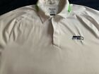 NFL Seattle Seahawks Reebok men's XL white golf, polo shirt