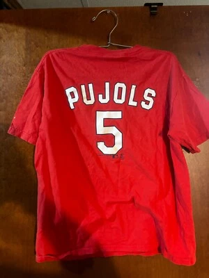 Camiseta Vintage 2006 Cardinals Albert Pujols #5 Juventude Grande CSA MLB Vermelha - Imagem 1 de 4