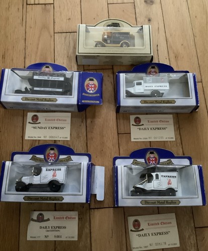 VANS Oxford Die Cast Daily Express & Sunday Express 4 Nuovo Edizione Limitata + Extra