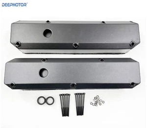 Aluminum Tall Valve Cover for Small Block Chrysler Mopar 318 340 360 Black - Imagen 1 de 4