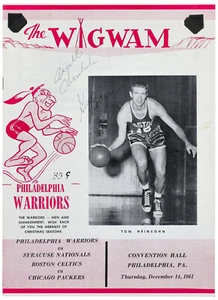Wilt Chamberlain & Guy Rodgers Signed AUTO 1961 Warriors Program PSA/DNA LOA - Picture 1 of 6