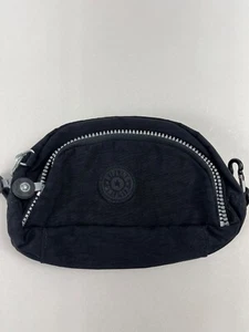 Kipling Pencil/Makeup Case 2 Zip, Brush Holders- Black Nylon - Picture 1 of 7