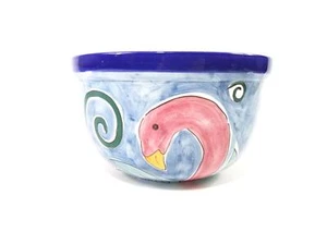 IDC Inspirado Hand Painted Colorful Bowl - "Flamingo Lingo" 1997 - Nice Colors - Picture 1 of 9