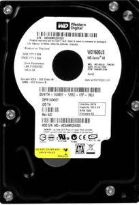 Hard Drive Dell 0UX837 UX837 WD1600JS 160GB 7200RPM SATA II 8MB 3.5" Inch - Picture 1 of 3