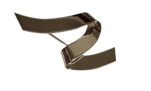 Vintage Monet Silver Tone Wave Brooch Pin Large - Picture 1 of 6