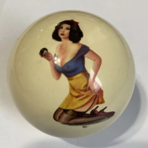 Pretty Lady Pin-Up Cue Ball for Pool/Billiards Cool and Unique! - Picture 1 of 2