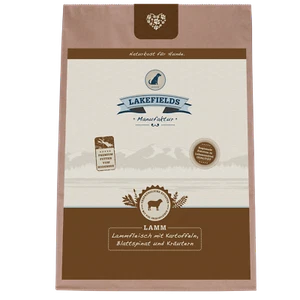 Lakefields Trockenfleisch-Menü Lamm für ausgewachsene Hunde, 2.5 kg - Bild 1 von 3