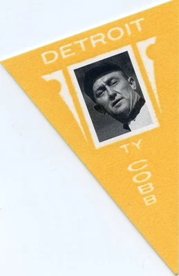 2012 Panini Golden Age Ferguson Bakery Pennant Yellow Ty Cobb - Image 1 of 3