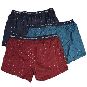 TOMMY HILFIGER HOMBRE GRANDE - PAQUETE DE 3 ROPA INTERIOR BOXER TEJIDA DELGADA ABIERTA NUEVO - Imagen 1 de 3