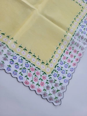 Vintage Feminino Hankie Rosa Floral - Imagem 1 de 4