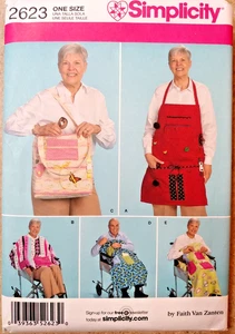 Simplicity 2623 Wheelchair Accessories Cape Apron Tote Coverup Blanket w/Pockets - Picture 1 of 12