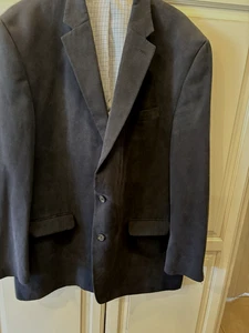 Ralph Lauren Faux Suede Men’s  Blazer Sz 52R Sport Coat Jacket Inside Pockets - Picture 1 of 13