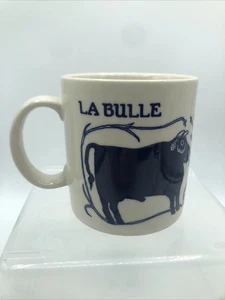 VINTAGE 1978 TAYLOR & NG LA BULLE/LA VACHE BULL COW KAFFEE-/TEETASSE, BLAUE FARBE - Bild 1 von 8