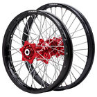 Dubya Complete Front Rear Wheel Set Wheels 19/21 Red Hubs 80-3504Rb