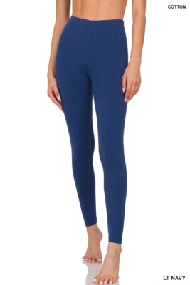 Mujer ZENANA Leggings Hasta el Tobillo Básicos Algodón Elastizado Pantalones Yoga S-3X Foto 1 de 2