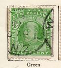 New Zealand 1909 Early Issue Fine Used Ed Vii 1/2D. 122223