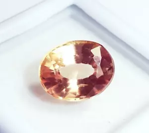Piedra preciosa suelta de forma ovalada certificada de morganita natural de 4,35 quilates con regalo gratis - Imagen 1 de 7