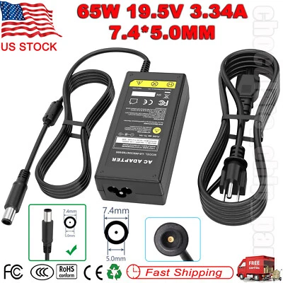 For Dell Latitude 3330 3340 3350 3440 3540 Power Cord 19.5V AC Adapter Charger  - Image 1 of 4