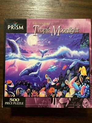 "Tropic Moonlight" 500 Piece Jigsaw Puzzle by Steve Sundram Prism 2004 - Image 1 of 4