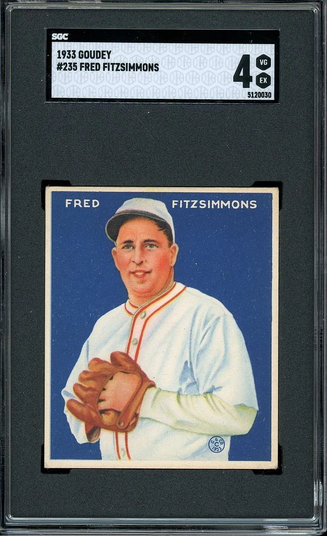 1933 Goudey #235 Fred Fitzsimmons SGC 4 EB21224