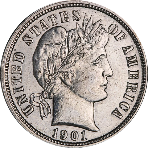 1901-O Barber Dime - Cleaned Great Deals From The Executive Coin Company Cover