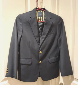 Nautica Boys Navy Blue Blazer Jacket Sport Coat Gold Buttons Size 12 - Picture 1 of 6