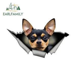EARLFAMILY 5.1" Black and Tan Chihuahua Car Stickers Dog Waterproof Decals decor - Picture 1 of 6