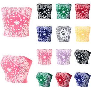 MixMatchy Causal Paisley Print Trägerloses Basic Röhrentop - Bild 1 von 15