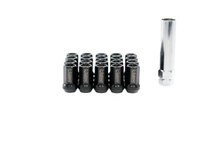 Megan Racing 7-Sided Heptagon Open Ended Lug Nuts - Black - M12x1.5 - 20pcs - Picture 1 of 3