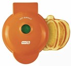 Dash Pumpkin Mini Waffle Maker 4'' Cooking Surface Non-stick 350 Watts