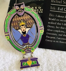Disney Pin Snow White Evil Queen Fairest of them all￼ Maleficent￼ Artist LE 750 - Foto 1 di 24