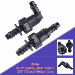 Nylon Fuel Line Quick Release Connect Connector Motorcycle Hose Coupler - Foto 1 di 15