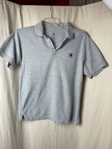 Camisa polo Beverly Hills Polo Club para hombre talla L manga corta gris calce atlético - Imagen 1 de 5