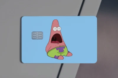 Surprised Patrick Star | Meme | Credit Card Sticker | Credit Card Skin |