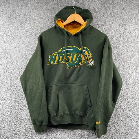NDSU North Dakota State BISON Hoodie Men's Size Small Green Sweatshirt Cover