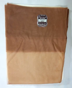 1 Pr SheerMode~10.5 M Vintage Full Fashion 15 D Sheer Flat Knit Nylon Stockings - Picture 1 of 7