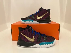 3.5 Men/5 Women- Nike Kyrie 7 GS Chinese New Year Purple Basketball Shoes CW3239 - Picture 1 of 6