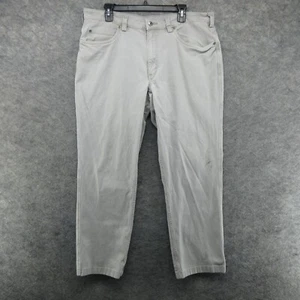 Duluth Trading Pants Mens 38x32 Gray Relaxed Fit Flex Ballroom Khakis Workwear - Picture 1 of 19