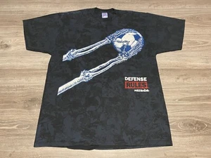 Vintage 90s Defense Rules Mazamba AOP Soccer Skeleton T-Shirt Adult XL Tie Dye - Picture 1 of 6
