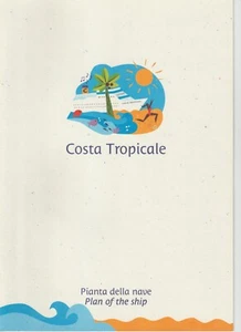 Costa Tropicale.First deck plan after delivery to Costa Cruises.2001. Good shape - Imagen 1 de 2
