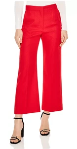 SANDRO 38 US 6 Instinct Red Swiss Dot Effect Pants NEW WITH TAGS - Picture 1 of 5